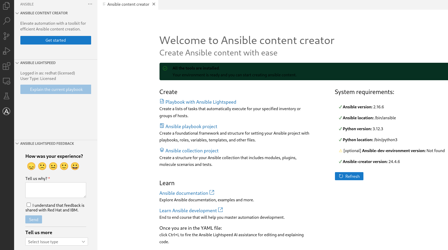 Settings to create Ansible playbooks